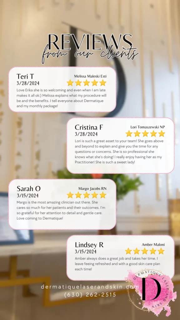 Dermatique Laser and skins testimonials